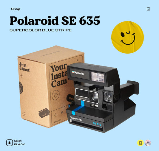 Polaroid Supercolor 635 SE - Polaroid 600 type, Vintage Instant Camera, Retro Polaroid 600, Perfectly Working, Gift for Photographer