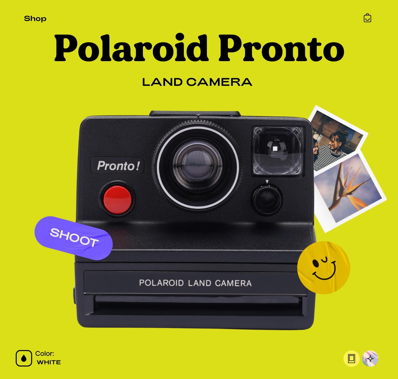 Pronto Camera Vintage Polaroid Pronto Land Camera | Classic Instant Film Camera for