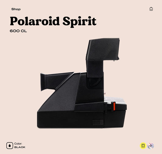 Vintage Polaroid 600 CL Spirit Instant Film Camera | 90s Rainbow Retro Polaroid 600 Type Film Camera | Classic Instant Photography