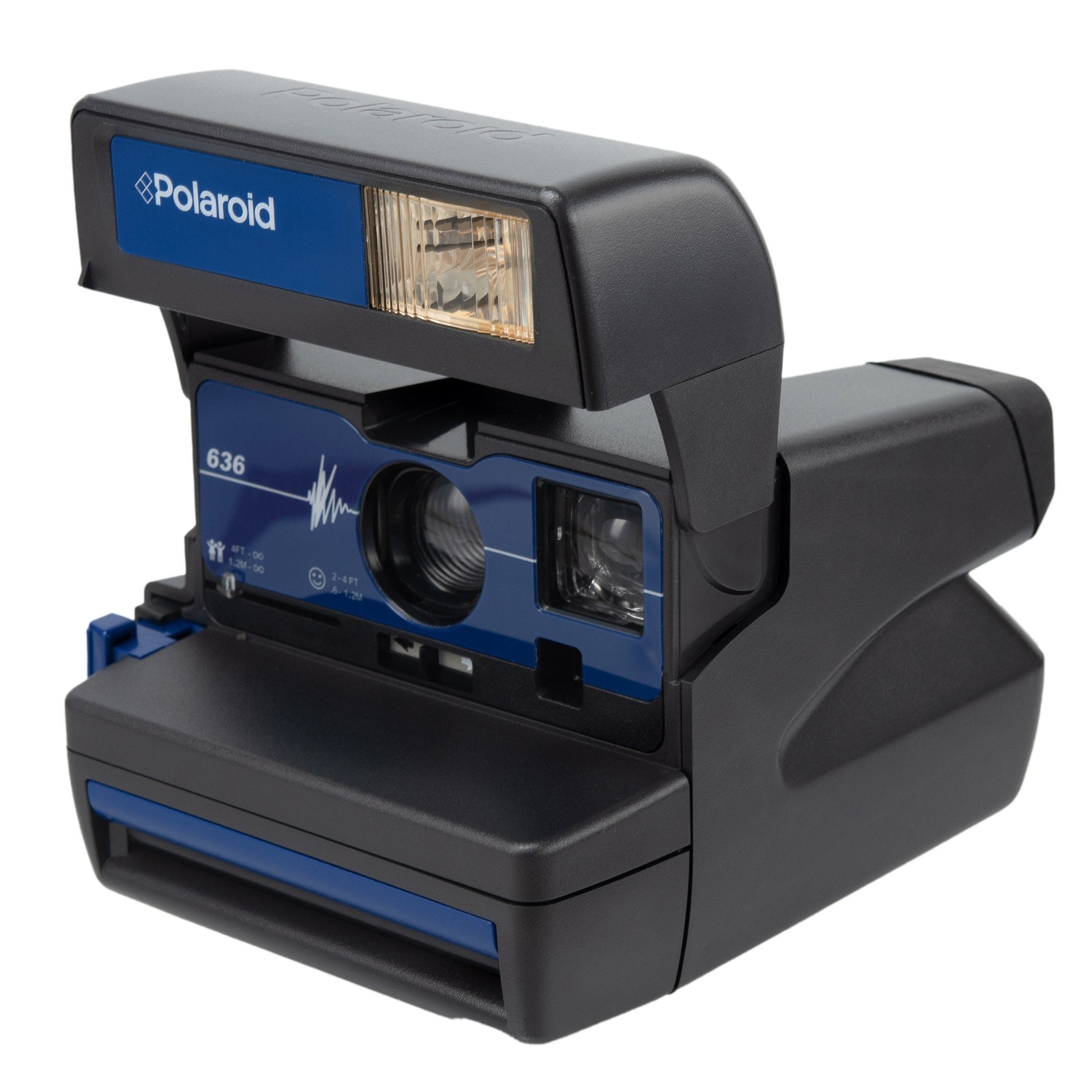 Vintage polaroid blue pulse 636 instant camera - polaroid 600 film compatible - photographer's gift - retro instant photography