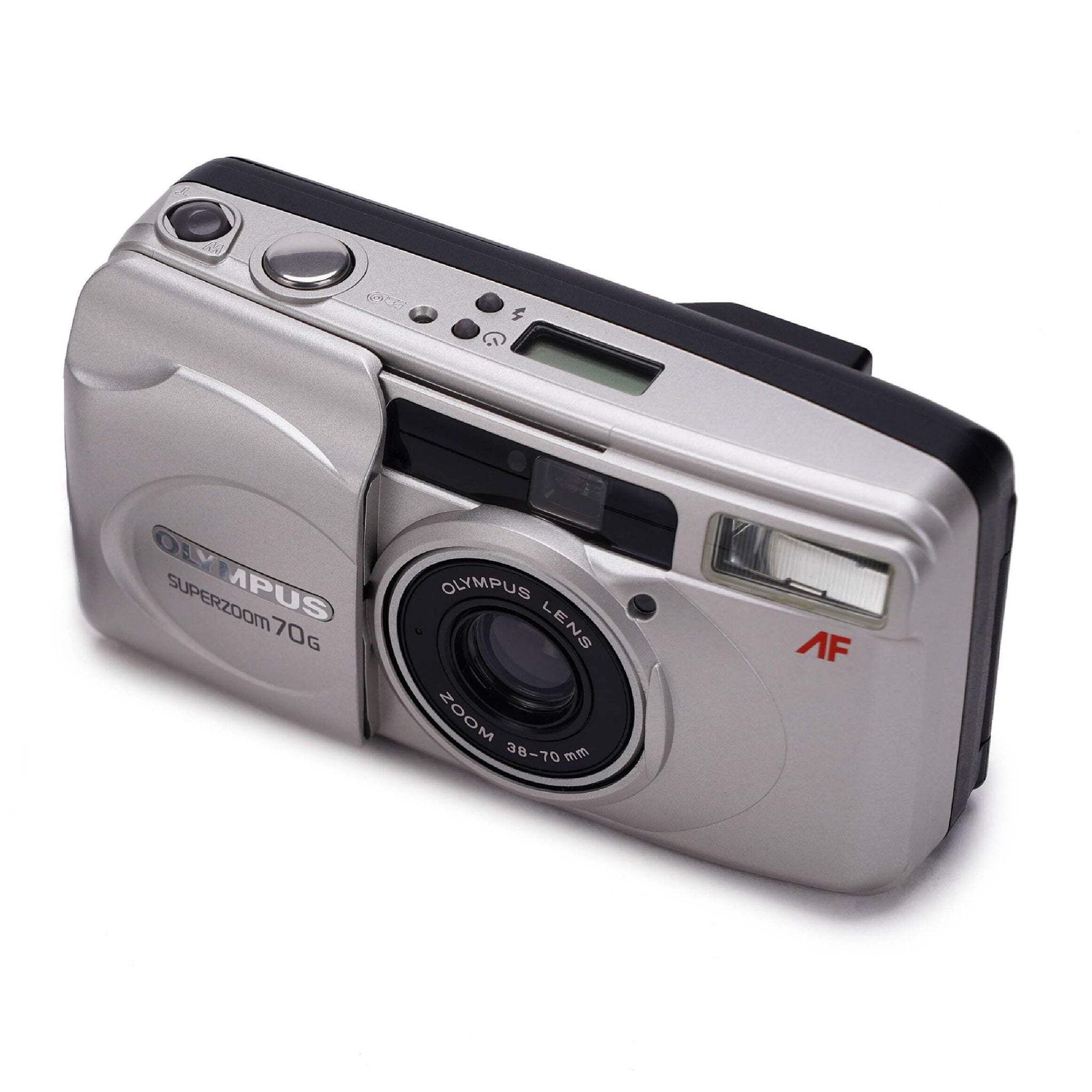 Olympus SuperZoom 70 Vintage 35mm Compact Camera with Printed Manual – Perfect for Film Photography Enthusiasts