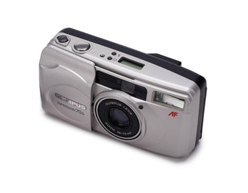 Olympus SuperZoom 70 Vintage 35mm Compact Camera with Printed Manual – Perfect for Film Photography Enthusiasts