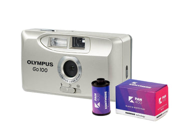 Olympus go 100 vintage camera, point and shot camera, working film camera, vintage point & shoot 35mm film camera