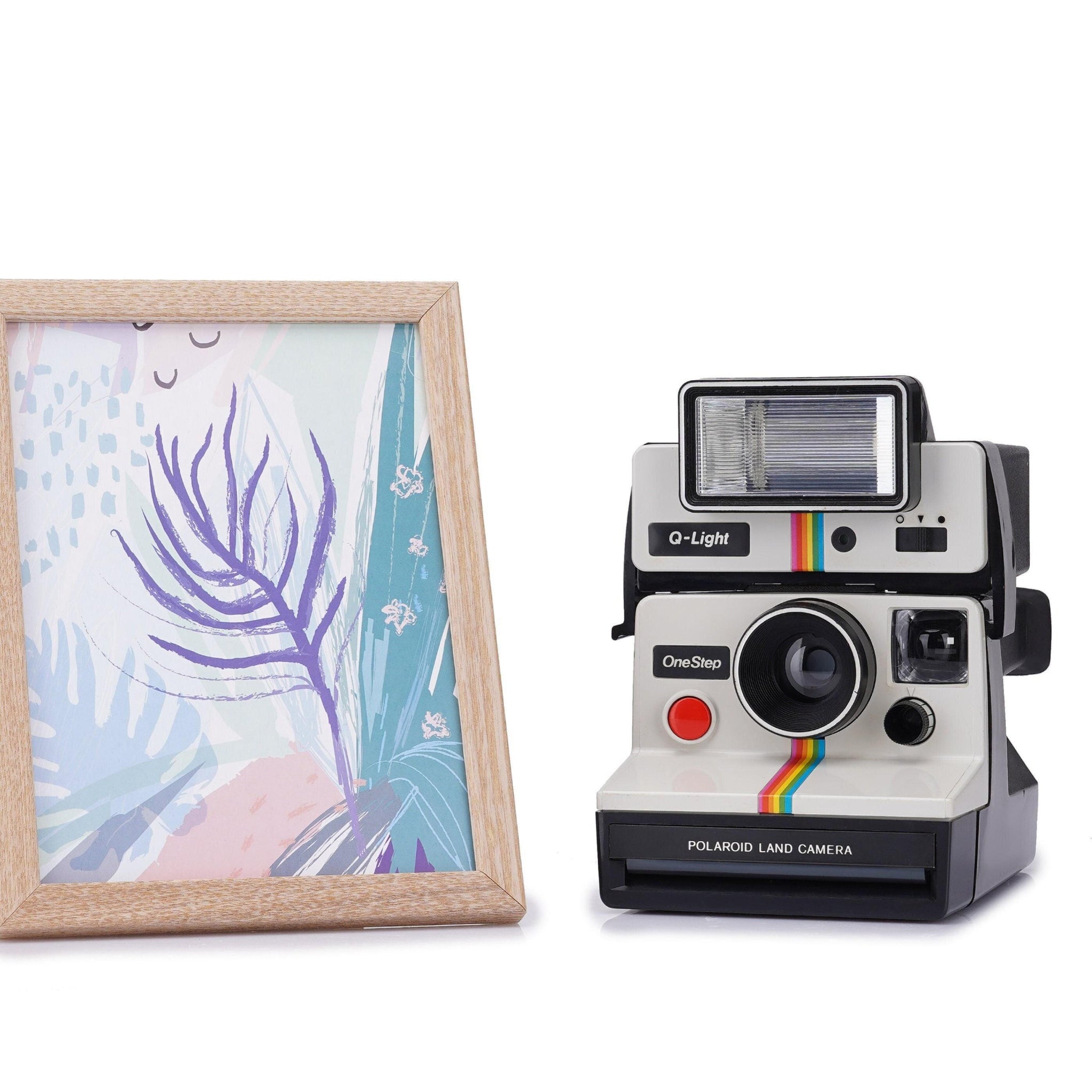 Vintage Polaroid One Step Rainbow Land Instant Camera – Classic 80s Instant Photography