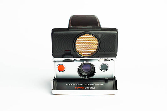 Polaroid SX-70 Camera Landcamera Polasonic Autofocus Silver/Black