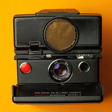 Polaroid SX-70 Kamera Landkamera Polasonic Autofokus Schwarz