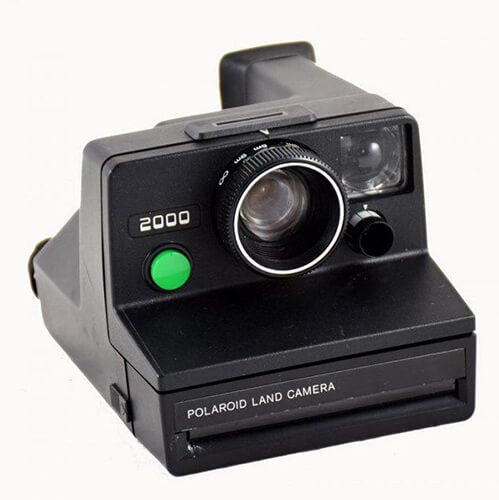 Polaroid Land Camera 2000, grüner Auslöser, klassische Vintage-Sofortbildkamera SX-70 aus den 70er Jahren – getestet und funktionsfähig – lebenslange Garantie