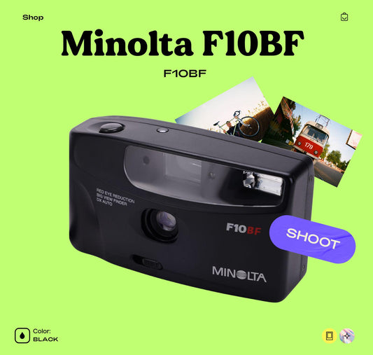 Minolta F10BF 35mm Film Camera | Point and Shoot | Tested & Working | Vintage Compact Camera | Retro Photography | Beginner Friendly