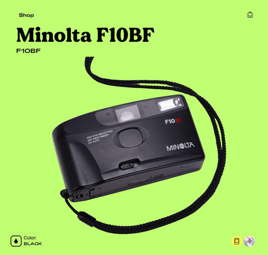 Minolta F10BF 35mm Film Camera | Point and Shoot | Tested & Working | Vintage Compact Camera | Retro Photography | Beginner Friendly