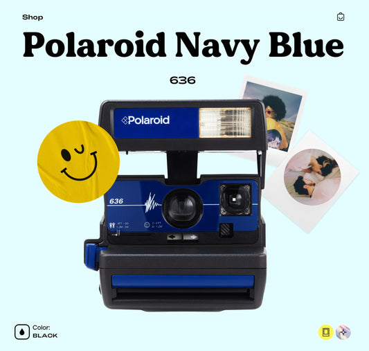 Polaroid 600 Blue Pulse 636 Instant Film Camera – Vintage Retro Camera – Works with 600 Film – Gift for Collectors & Photography Lovers