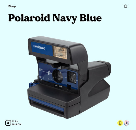 Polaroid 600 Blue Pulse 636 Instant Film Camera – Vintage Retro Camera – Works with 600 Film – Gift for Collectors & Photography Lovers