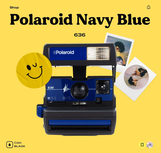 Polaroid 600 Blue Pulse 636 Instant Camera - 600 Film Compatible - Retro Instant Photography - Perfect Gift for Photographers & Collectors