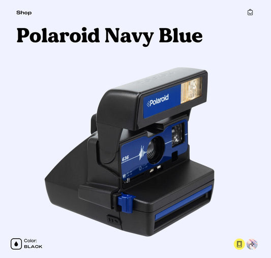 Polaroid 600 Blue Pulse 636 Instant Camera - 600 Film Compatible - Retro Instant Photography - Perfect Gift for Photographers & Collectors