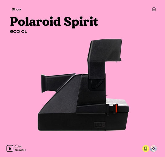 Vintage Polaroid 600 CL Spirit Instant Film Camera | 90s Rainbow Retro Polaroid 600 Type Film Camera | Classic Instant Photography