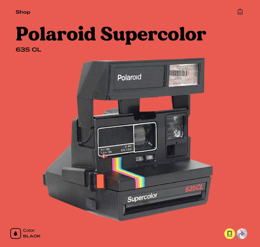 Vintage Polaroid 635 CL Instant Camera - Classic Rainbow Design - 600 Film Compatible - Retro Photography - Perfect Gift for Collectors