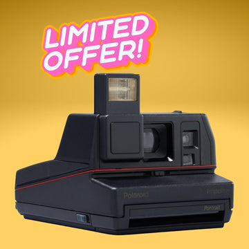 Vintage polaroid impulse portrait instant camera - classic 80s/90s instant film camera, fully refurbished, point-and-shoot