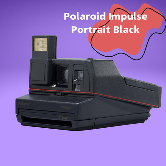 Vintage polaroid impulse portrait instant camera - classic 80s/90s instant film camera, fully refurbished, point-and-shoot
