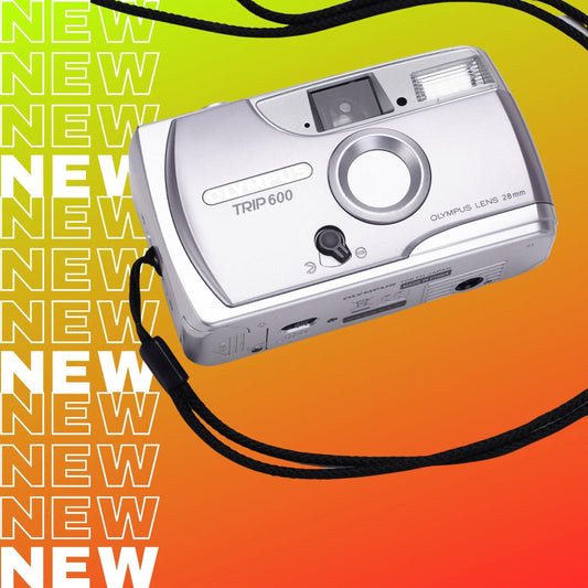 Olympus trip 600 film camera, vintage olympus 35mm camera, point and shoot, fixed focus, working film camera