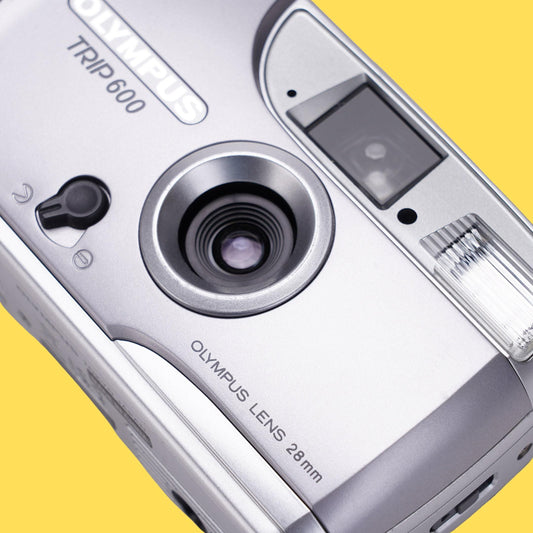 Olympus trip 600 film camera, vintage olympus 35mm camera, point and shoot, fixed focus, working film camera