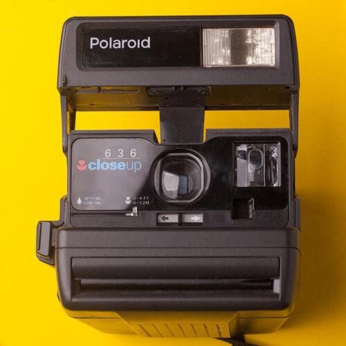 Polaroid one step close up 636 instant film camera  vintage polaroid 600 type film camera