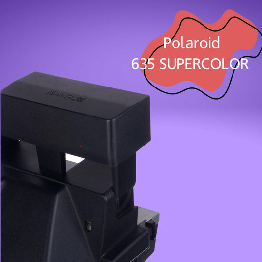 Polaroid supercolor 635cl instant camera - refurbished vintage 80s camera, instant photos, iconic design
