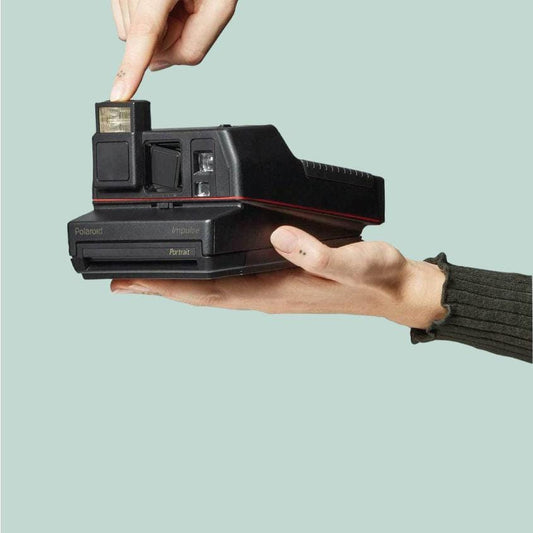 Polaroid impulse portait, polaroid 600, film 600 type, vintage camera, instant camera, polaroid camera