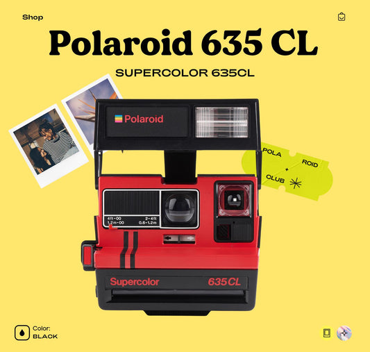 Polaroid 635 CL Supercolor Red Stripe | Vintage 600 Instant Film Camera | Tested  Working | Retro Polaroid | 80s Gift Idea