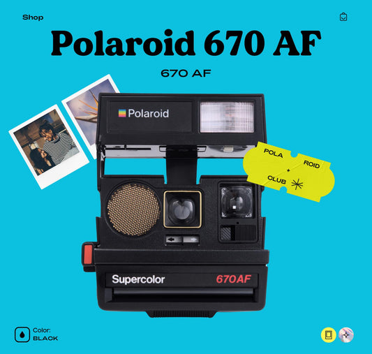 Polaroid 670 AF Sofortbildkamera mit Autofokus | Vintage Polaroid aus den 80ern | Funktioniert mit 600er Film