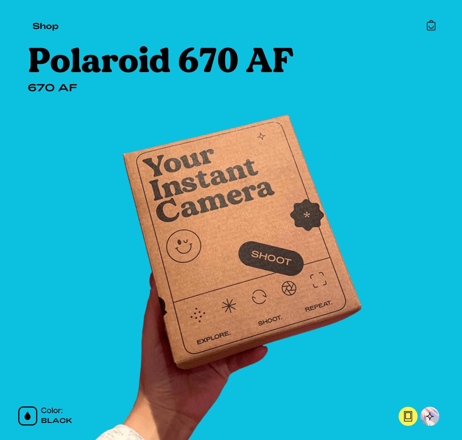 Vintage Polaroid 670 Instant Camera | Sonar Autofocus SX-70 Model | 600 Film Compatible | Retro Foldable Polaroid Camera - Vintage Polaroid Instant Cameras