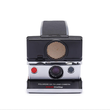 Vintage sx-70 polaroid camera one step silver