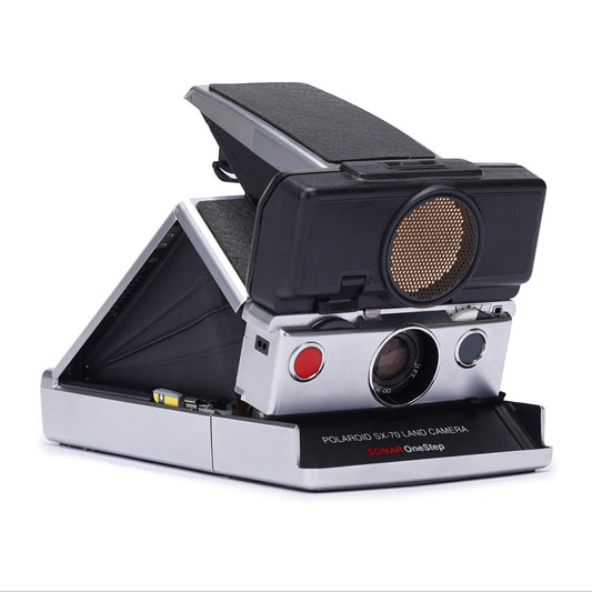 Vintage sx-70 polaroid camera one step silver