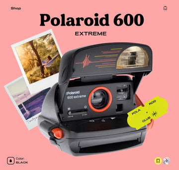 Polaroid 600 Extreme Instant Camera | Polaroid Vintage 90s Film Camera | Built-In Flash | Fully Tested  Working | Gift for Retro Lovers