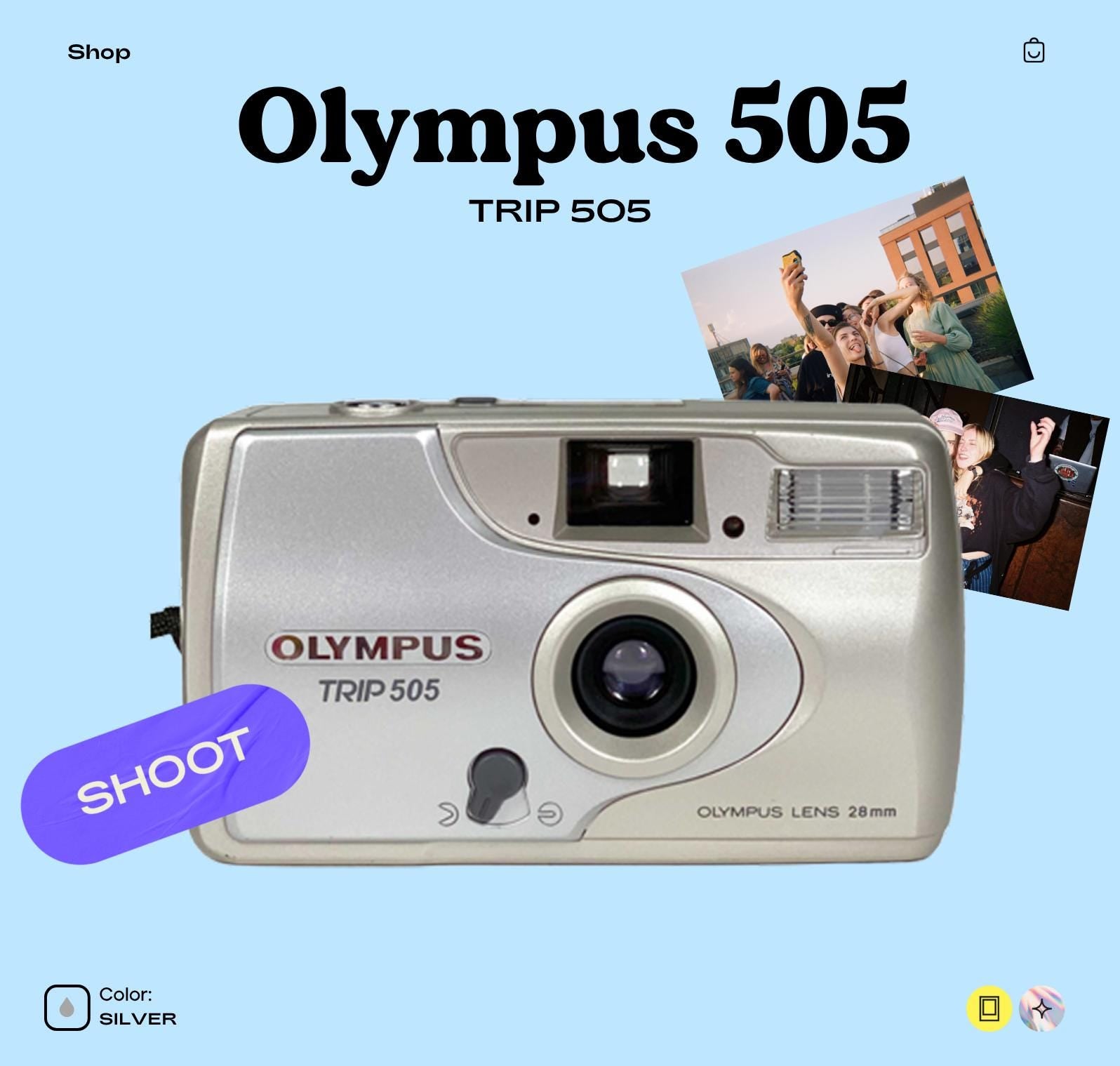 Olympus Trip 505 Silver | Compact 35mm Film Camera | Point and Shoot | Tested  Working | Vintage Camera | Film Photography Gift - Vintage Polaroid Instant Cameras