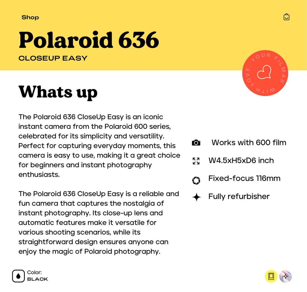 Polaroid 600 One Step Family Edition Instant Camera - Vintage, Tested and Working - Vintage Polaroid Instant Cameras