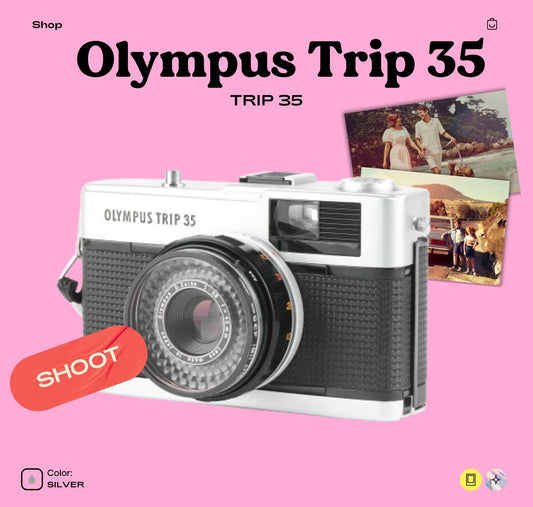 Olympus Trip 35 35mm Film Camera | Zone Focus | Vintage Point and Shoot | Tested  Working | Retro Travel Camera | Film Gift