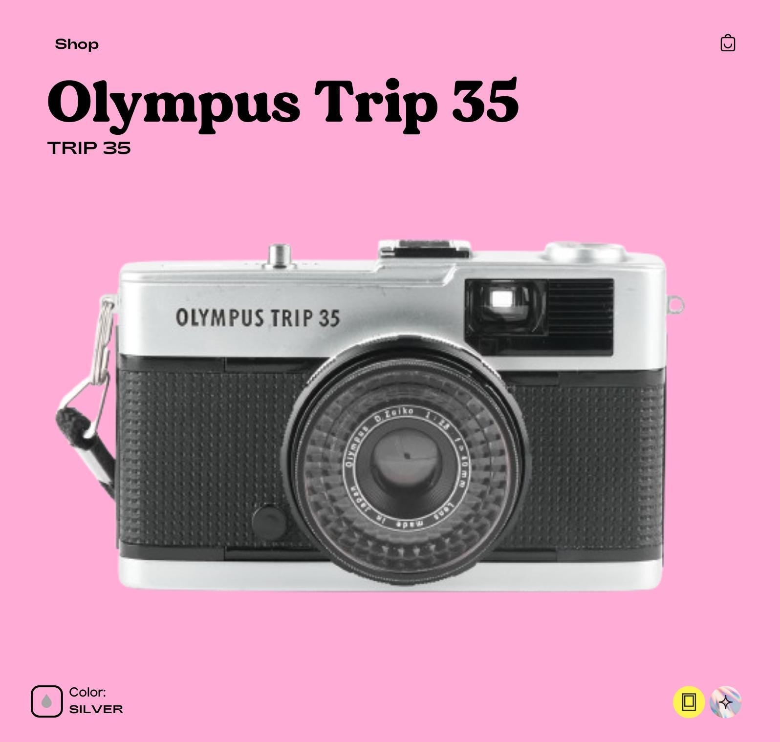 Olympus Trip 35 35mm Film Camera | Zone Focus | Vintage Point and Shoot | Tested  Working | Retro Travel Camera | Film Gift - Vintage Polaroid Instant Cameras