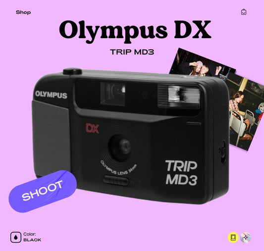 Olympus Trip MD3 35mm Film Camera | Vintage Point  Shoot | Tested & Working | Retro Compact Camera | Gift for Film Photography Lover