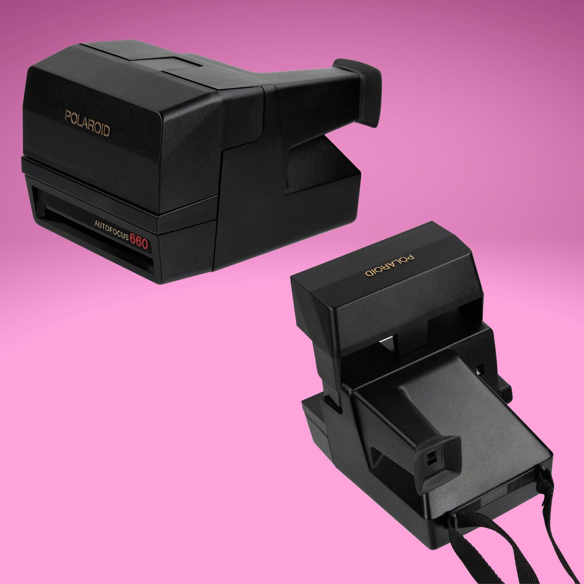 Polaroid 600 type land camera sonar autofocus 660 - vintage instant film analog camera - Vintage Polaroid Instant Cameras