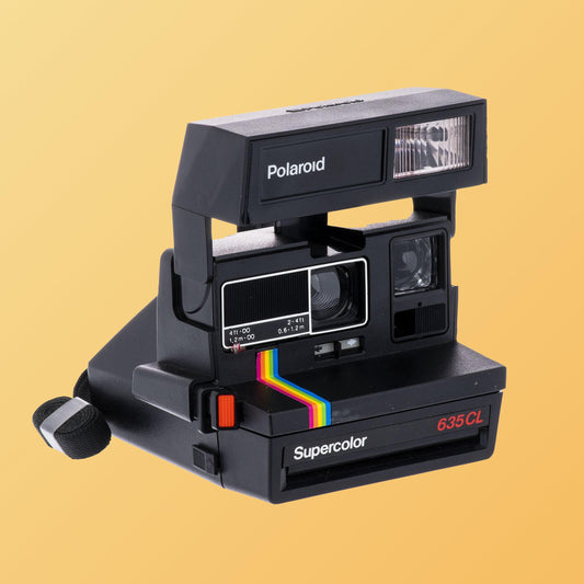 Instant camera polaroid 635 cl supercolor, rainbow polaroid camera, vintage camera