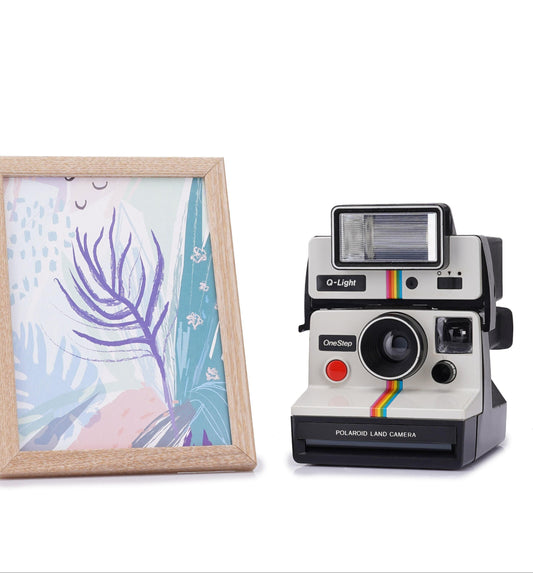 Vintage polaroid onestep rainbow instant camera - classic 600 film camera - iconic retro design - fully tested & working - perfect gift