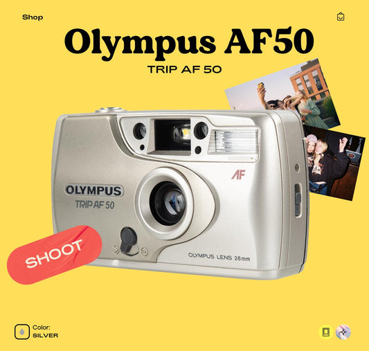 Olympus AF‑50 (Trip AF‑50) 35mm Film Camera | Compact Autofocus | Fully Tested  Working | Vintage Camera Gift