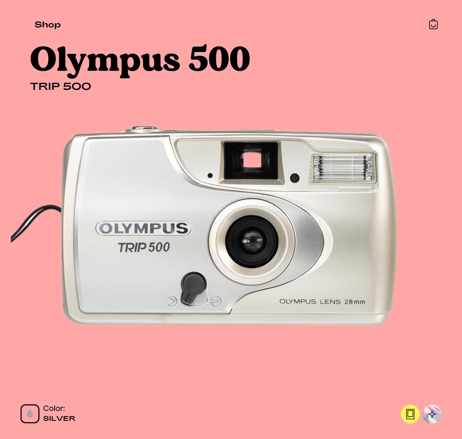 Olympus Trip 500 35mm Film Camera | Vintage Point and Shoot | Built-in Flash | Compact Film Camera for Beginners  Travel Photography - Vintage Polaroid Instant Cameras