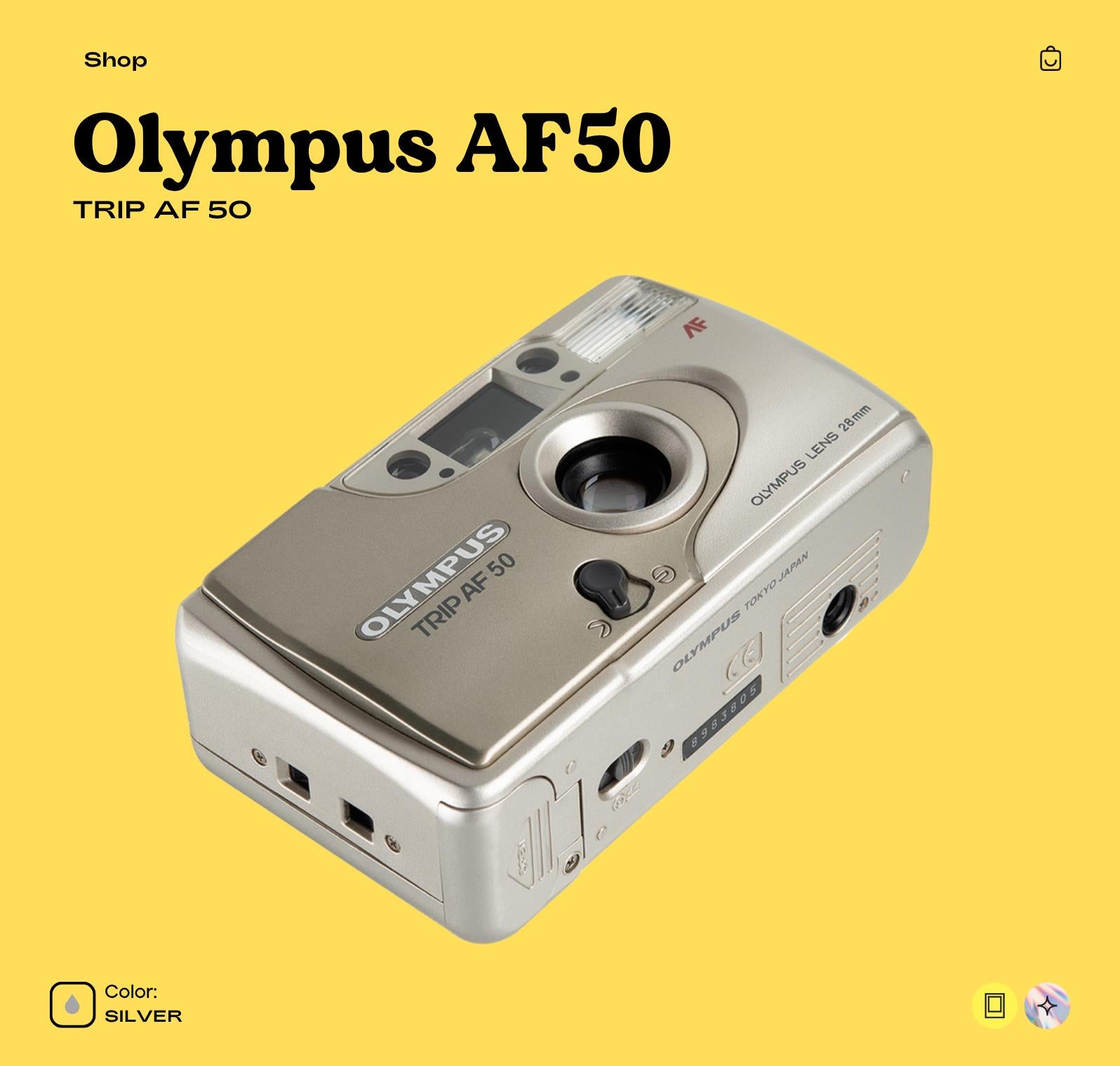 Olympus AF‑50 (Trip AF‑50) 35mm Film Camera | Compact Autofocus | Fully Tested  Working | Vintage Camera Gift - Vintage Polaroid Instant Cameras