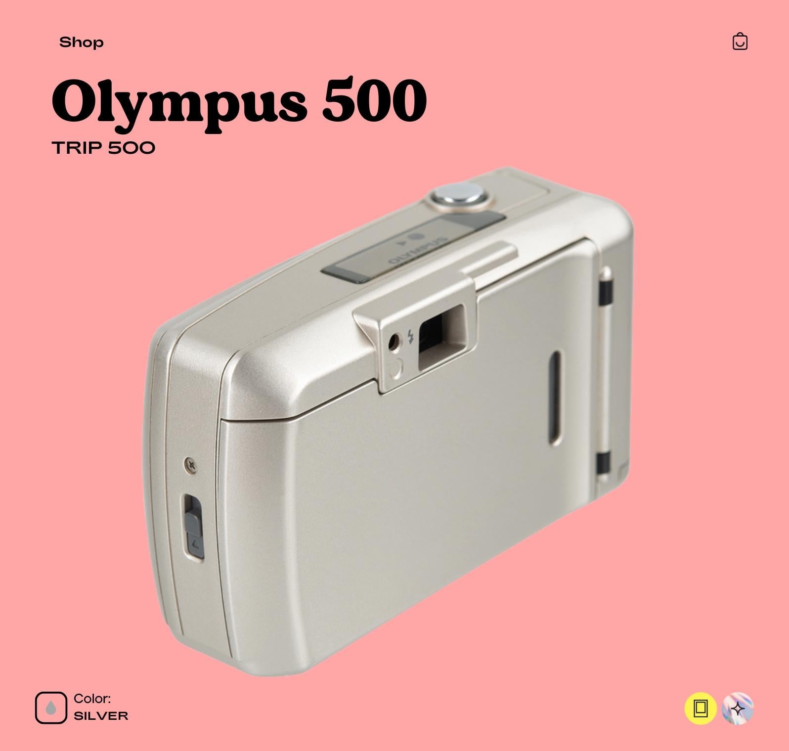 Olympus Trip 500 35mm Film Camera | Vintage Point and Shoot | Built-in Flash | Compact Film Camera for Beginners  Travel Photography - Vintage Polaroid Instant Cameras