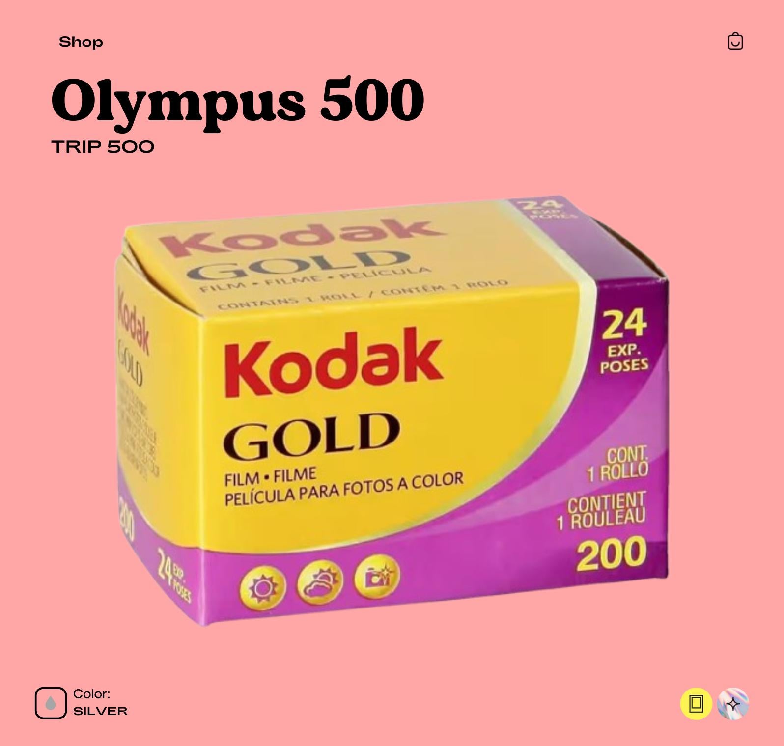 Olympus Trip 500 35mm Film Camera | Vintage Point and Shoot | Built-in Flash | Compact Film Camera for Beginners  Travel Photography - Vintage Polaroid Instant Cameras