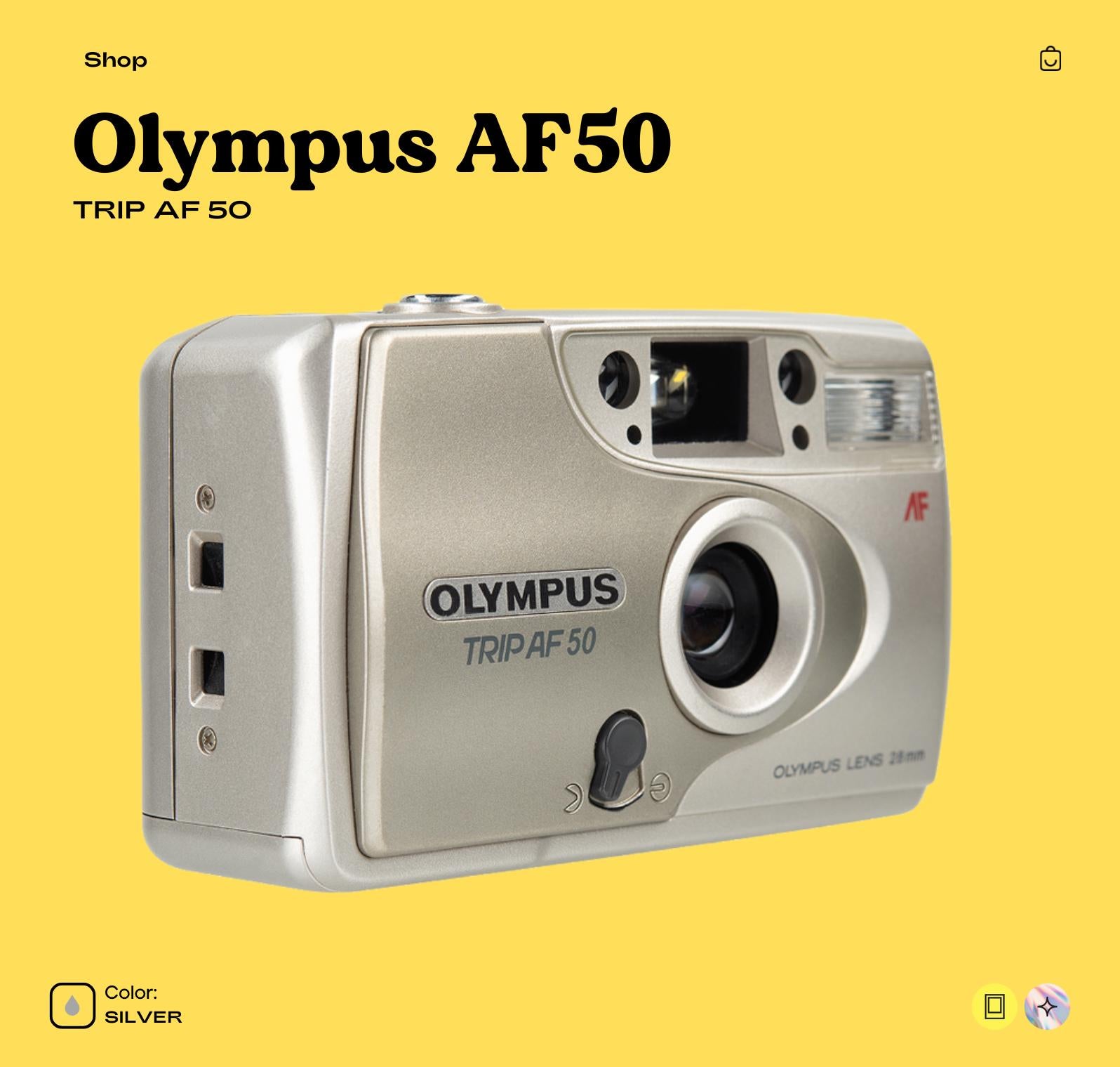 Olympus AF‑50 (Trip AF‑50) 35mm Film Camera | Compact Autofocus | Fully Tested  Working | Vintage Camera Gift - Vintage Polaroid Instant Cameras