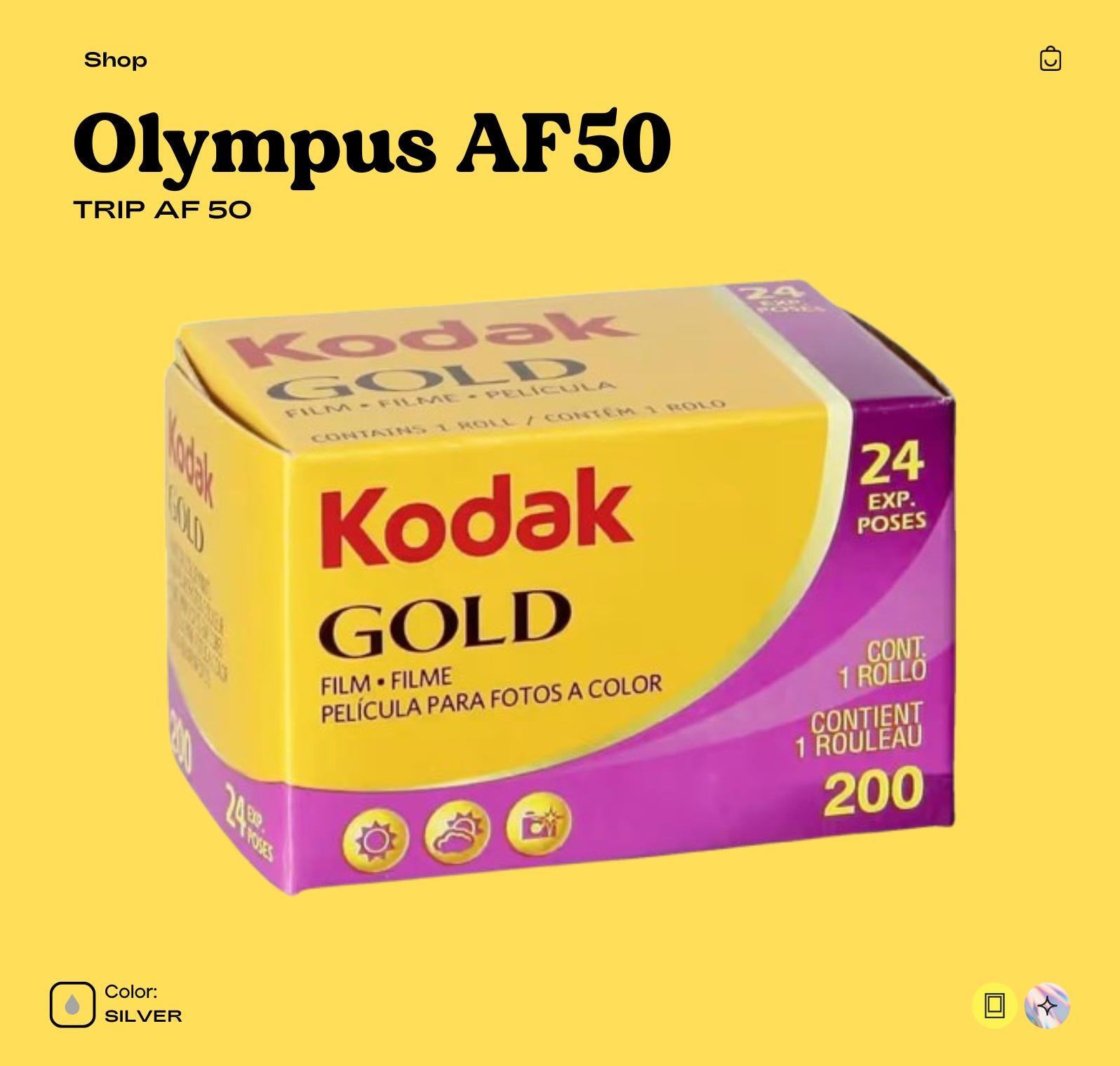 Olympus AF‑50 (Trip AF‑50) 35mm Film Camera | Compact Autofocus | Fully Tested  Working | Vintage Camera Gift - Vintage Polaroid Instant Cameras