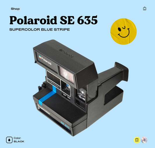 Polaroid supercolor 635 se - polaroid 600 type, vintage instant camera, retro polaroid 600, perfectly working, gift for photographer