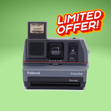 Polaroid impulse portrait camera, grey instant camera, instant vintage camera - Vintage Polaroid Instant Cameras