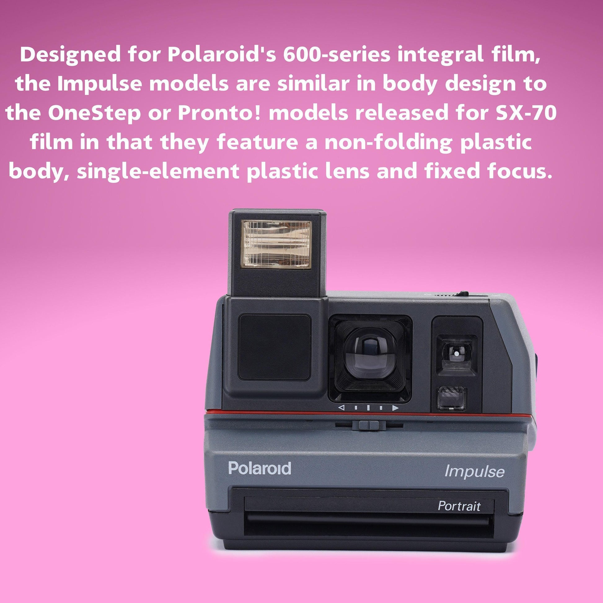 Polaroid impulse portrait camera, grey instant camera, instant vintage camera - Vintage Polaroid Instant Cameras